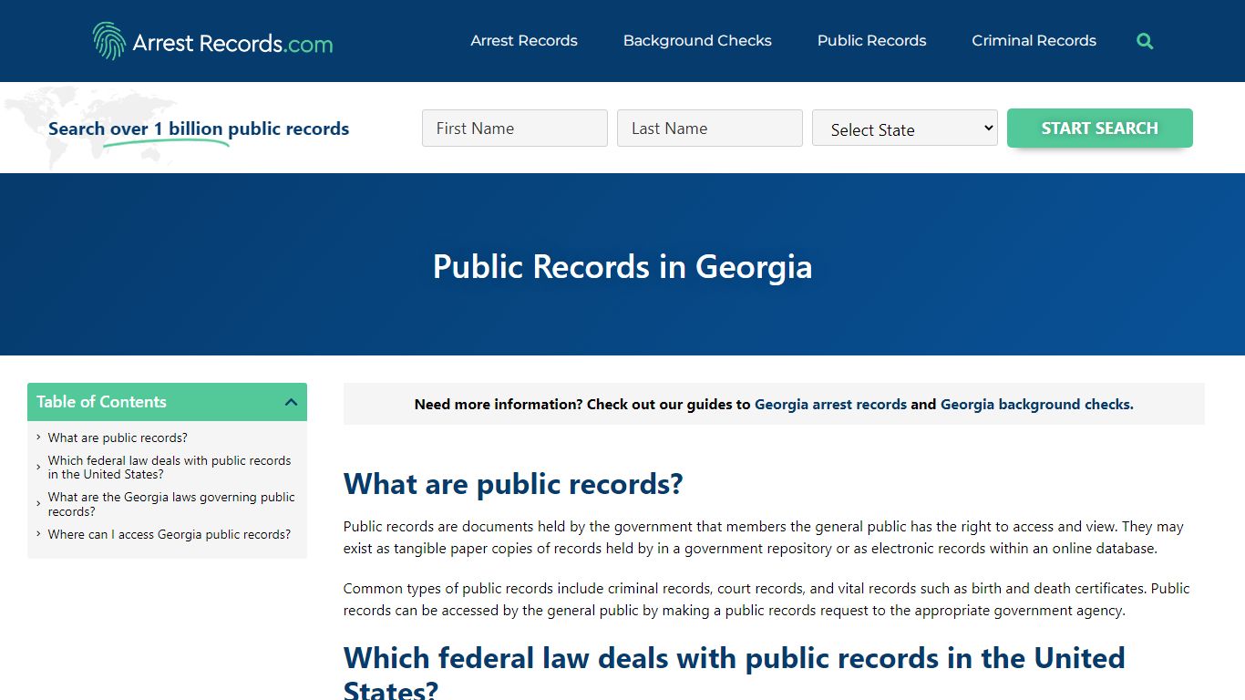 Georgia Public Records - Arrest Records.com